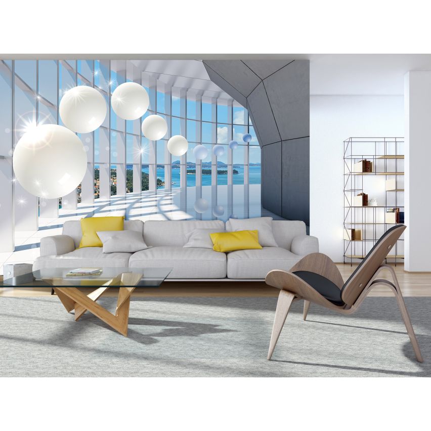 Photo Wall Mural-3D MARBLE TERRACE-(C10419)-NON WOVEN-Wallpaper-Abstract XXL