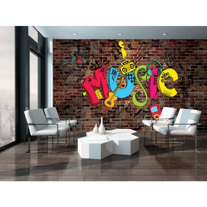 Fototapete JUGEND-(C11797)-Vlies-Tapete-Graffiti Spiele Tiere Gaming Trend Auto Fiction XXL