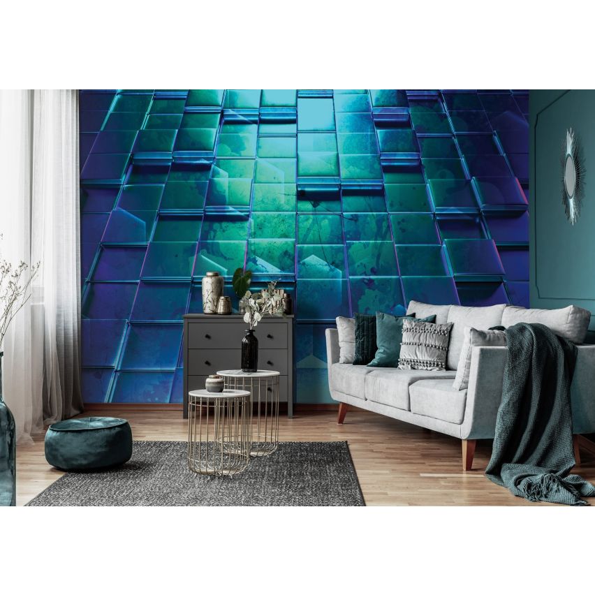 Photo Wall Mural-3D GLAS CUBES-(C12573)-NON WOVEN-Wallpaper-Abstract XXL