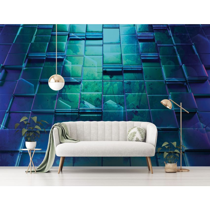 Photo Wall Mural-3D GLAS CUBES-(C12573)-NON WOVEN-Wallpaper-Abstract XXL