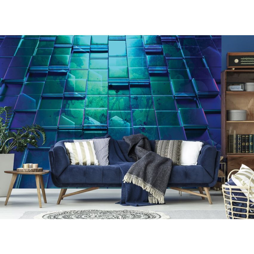 Photo Wall Mural-3D GLAS CUBES-(C12573)-NON WOVEN-Wallpaper-Abstract XXL