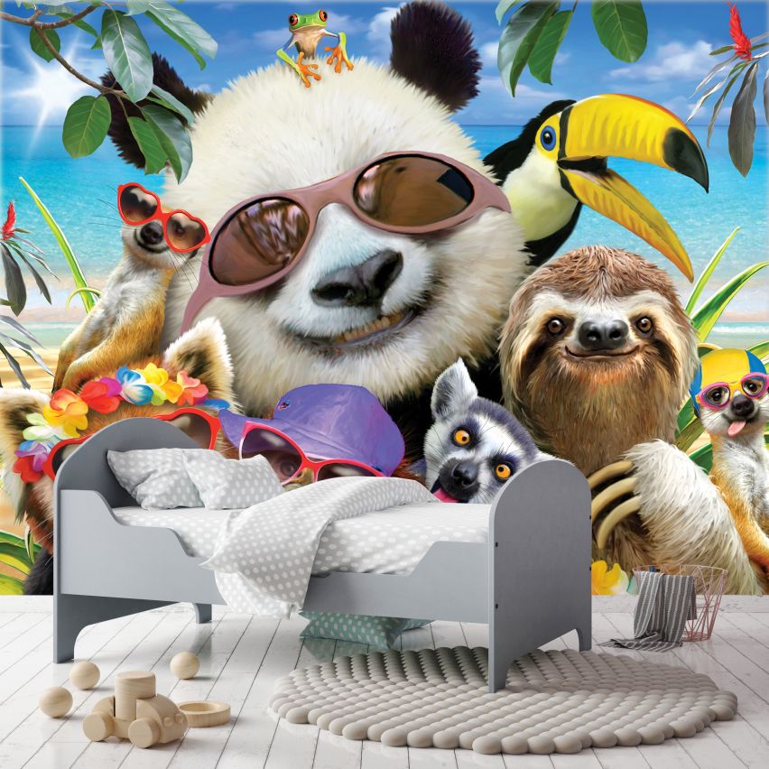 Photo Wall Mural-3D ANIMAL FREINDS-(C12867)-NON WOVEN-Wallpaper-Abstract XXL