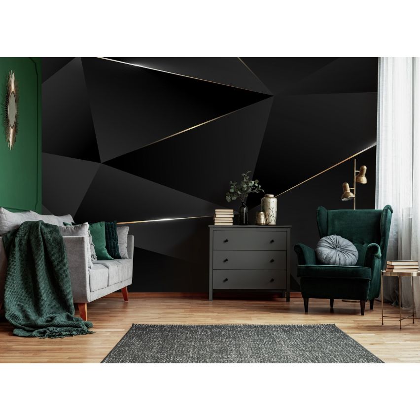 Photo Wall Mural-3D GOLD ROUTE-(C13557)-NON WOVEN-Wallpaper-Abstract Edel Line XXL