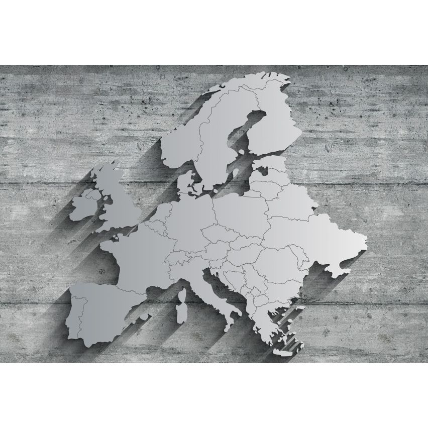Photo Wall Mural-3D EUROPE MAP 2025-(C13585)-NON WOVEN-Wallpaper-Abstract XXL