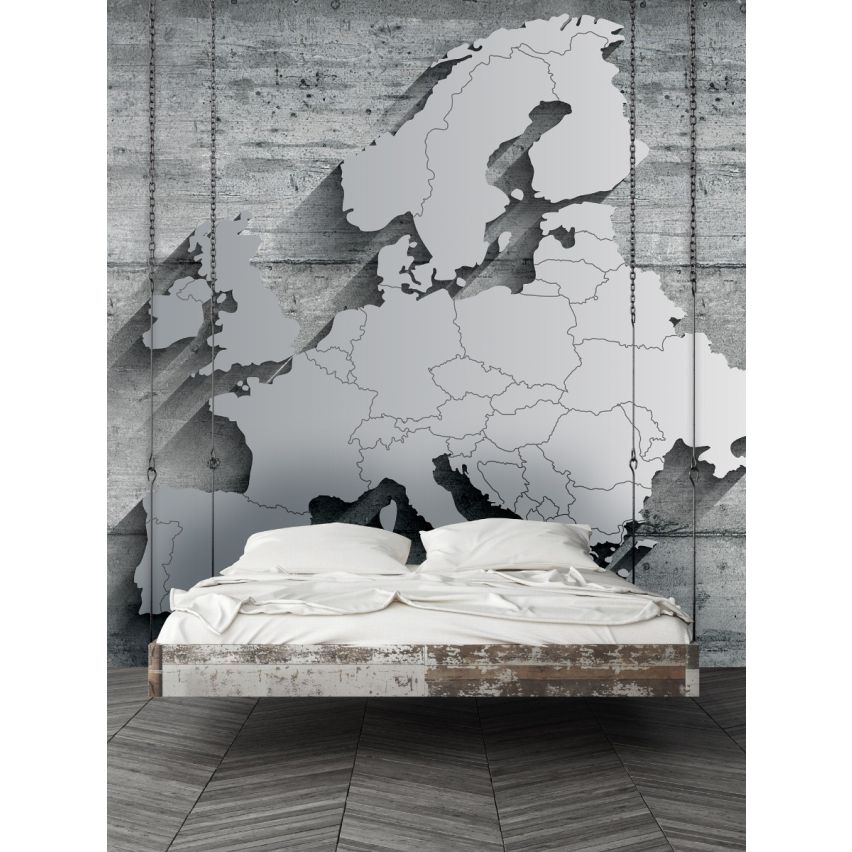 Photo Wall Mural-3D EUROPE MAP 2025-(C13585)-NON WOVEN-Wallpaper-Abstract XXL
