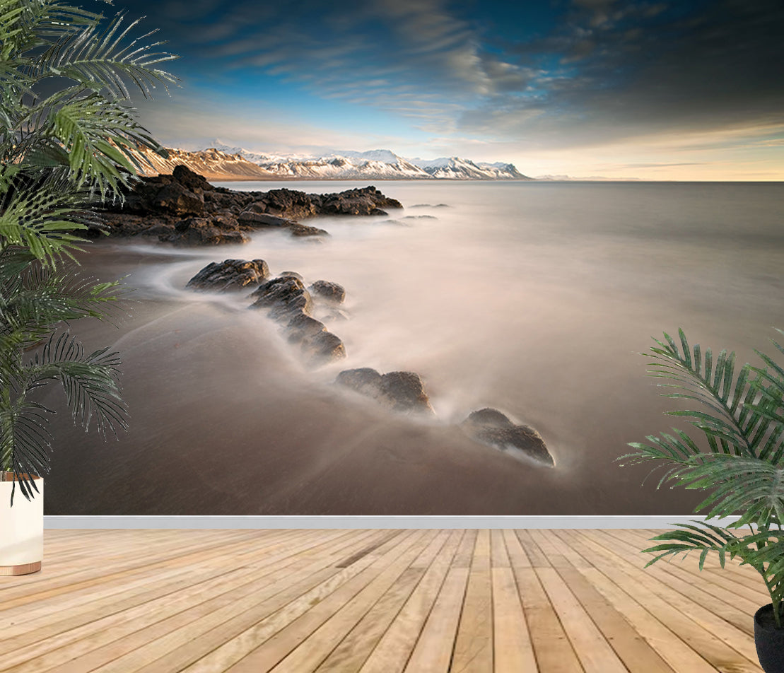 Photo Mural-SAND BEACH-(8167)-NON WOVEN-Wallpaper-Wall-Art-Dune Stream Rock XXL