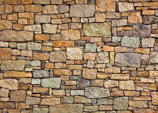 Photo Wall Mural-STONE WALL-(015)-NON WOVEN-Wallpaper-Brick Rock Mound Deco XXL