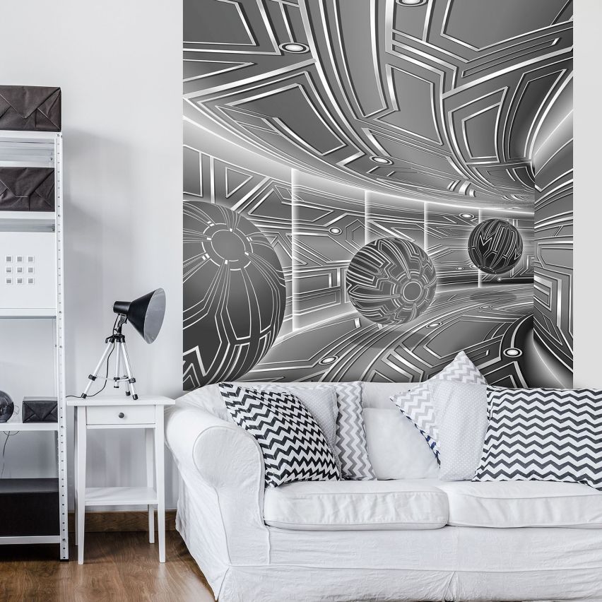 Photo Wall Mural-3D CYBER TUNNEL-(C10079)-NON WOVEN-Wallpaper-Abstract XXL
