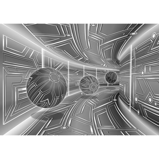 Photo Wall Mural-3D CYBER TUNNEL-(C10079)-NON WOVEN-Wallpaper-Abstract XXL