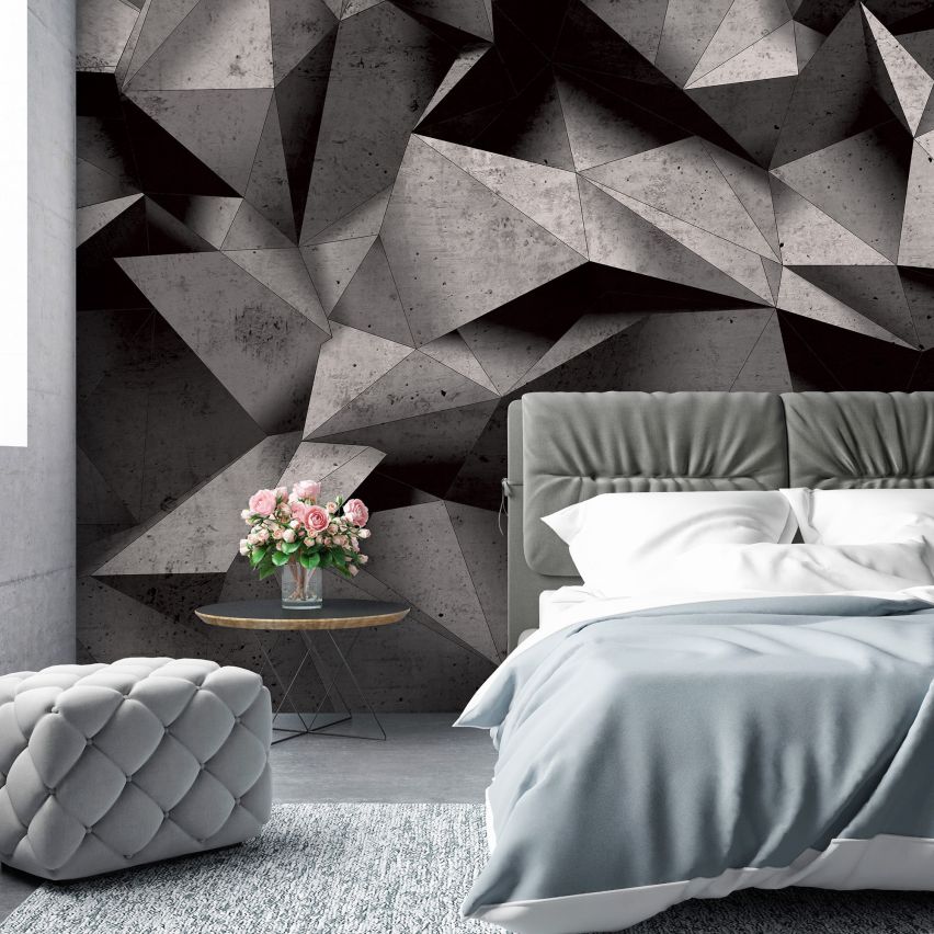 Photo Wall Mural-3D CEMENT THREE EDGES-(C10091)-NON WOVEN-Wallpaper-Abstract XXL