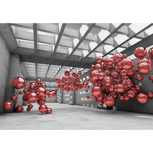 Photo Wall Mural-3D RED MARBLE-(C10135)-NON WOVEN-Wallpaper-Abstract XXL