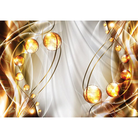 Photo Wall Mural-3D GOLD DIAMOND JEWELRY-(C10296)-NON WOVEN-Wallpaper-Abstract XXL