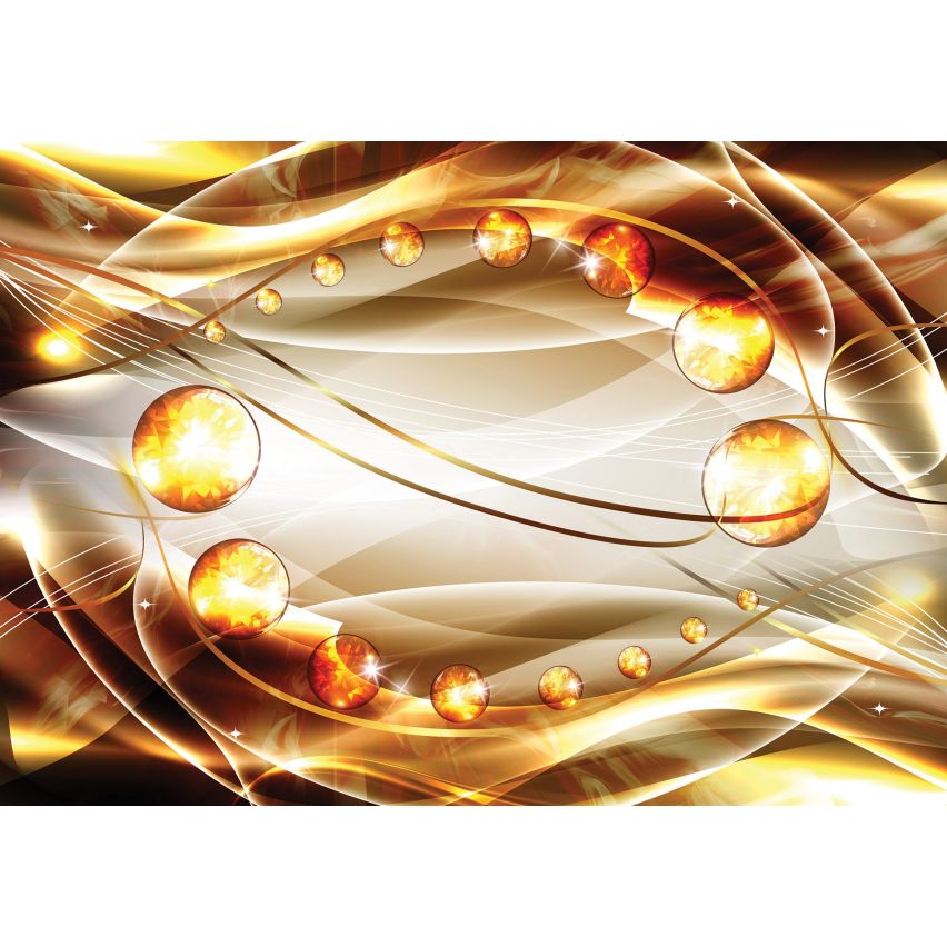 Photo Wall Mural-3D GOLD MARBLE-(C10297)-NON WOVEN-Wallpaper-Abstract XXL