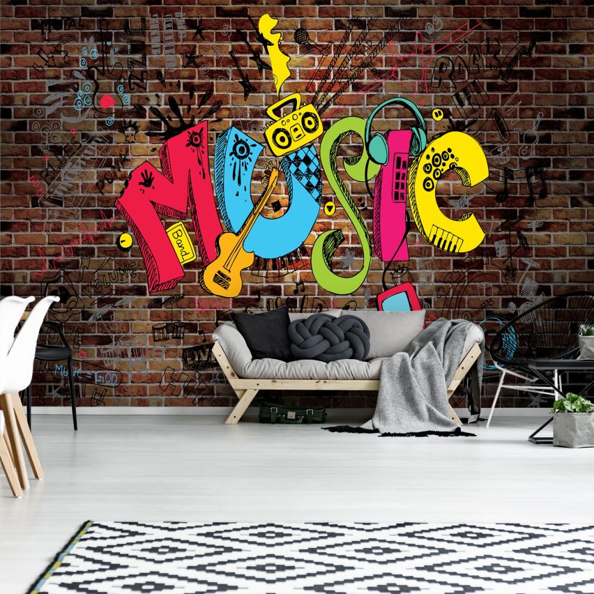 Fototapete JUGEND-(C11797)-Vlies-Tapete-Graffiti Spiele Tiere Gaming Trend Auto Fiction XXL