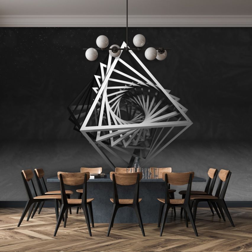 Photo Wall Mural-3D FLOATING THREE CUBE-(C11905)-NON WOVEN-Wallpaper-3D SCHWEBENDER DREIWÜRFEL-Abstract XXL