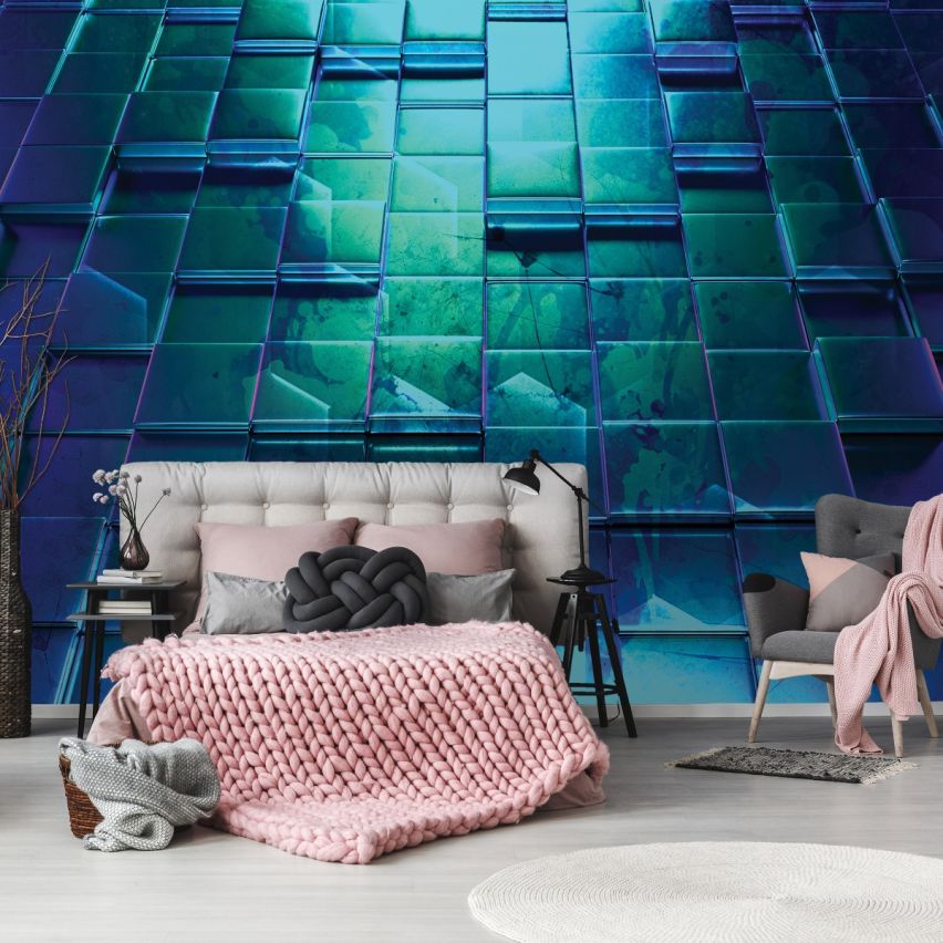 Photo Wall Mural-3D GLAS CUBES-(C12573)-NON WOVEN-Wallpaper-Abstract XXL