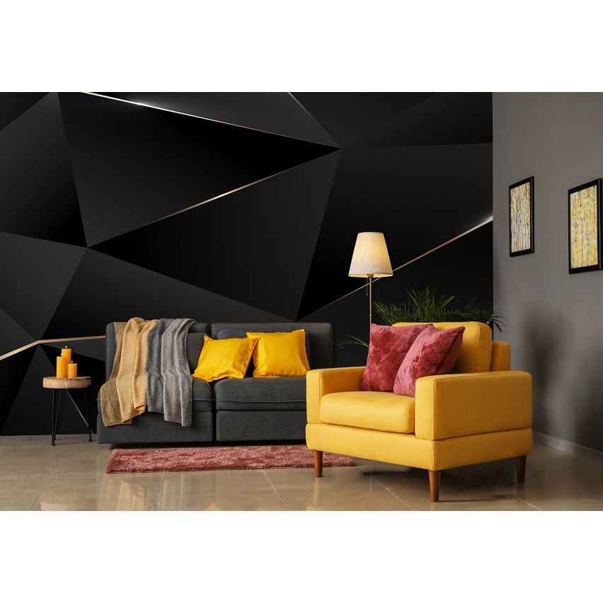 Photo Wall Mural-3D GOLD ROUTE-(C13557)-NON WOVEN-Wallpaper-Abstract Edel Line XXL