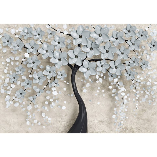 Photo Wall Mural-3D BLACK TREE PORCELAIN-(C13590)-NON WOVEN-Wallpaper-Abstract NatureXXL