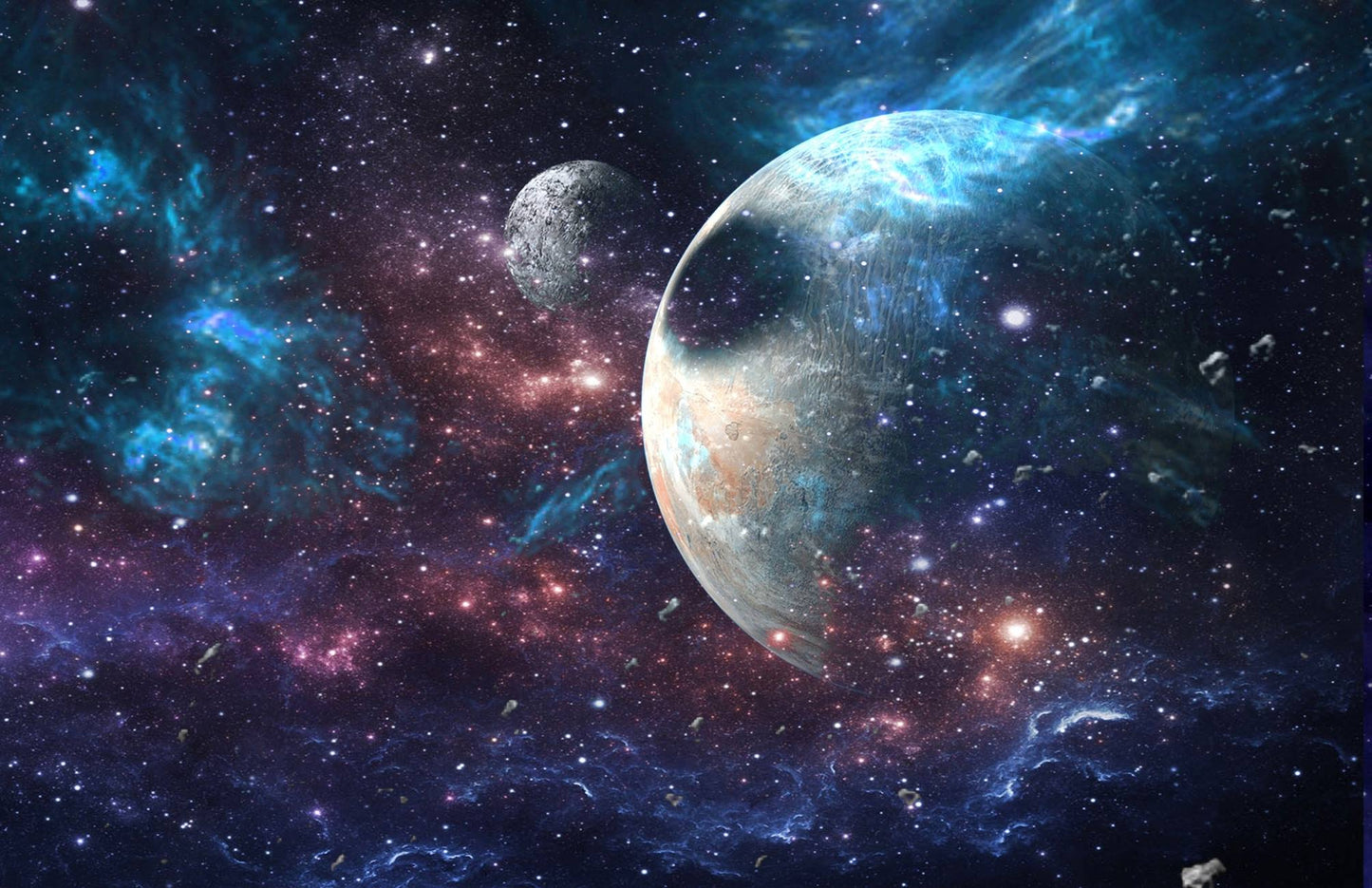 Photo Wall Mural-(1433)-SPACE-NON WOVEN-Wallpaper-Planet Galaxy Art Design XXL