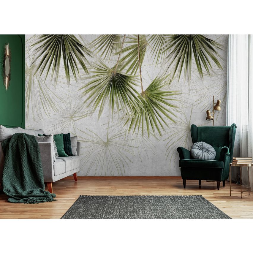 Photo Wall Mural-3D TROPICAL LEAFS-(C15322)-NON WOVEN-Wallpaper-Abstract XXL