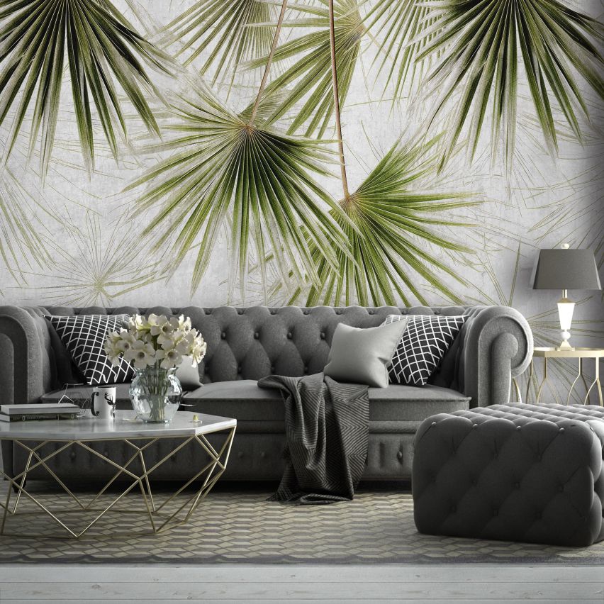 Photo Wall Mural-3D TROPICAL LEAFS-(C15322)-NON WOVEN-Wallpaper-Abstract XXL