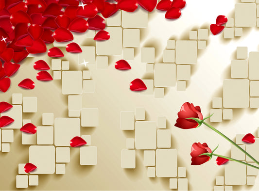 Photo Wall Mural-3D ABSTRACT-(2080)-NON WOVEN-Wallpaper-Rose Petals Flowers XXL
