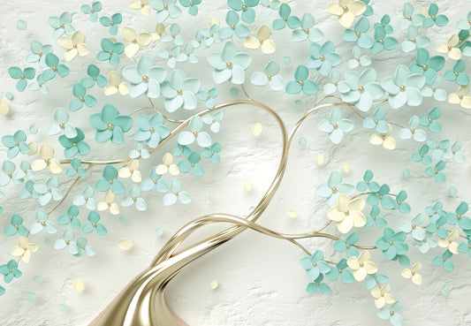 Photo Wall Mural-3D ABSTRACT-(2083)-NON WOVEN-Wallpaper-Green Flower Tree XXL