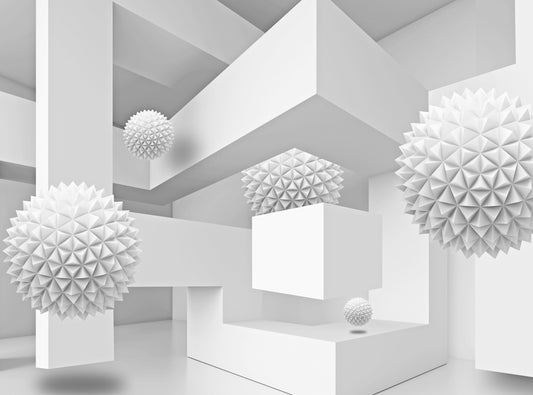 Photo Wall Mural-3D ABSTRACT-(2089)-NON WOVEN-Wallpaper-Flying Spike Balls XXL