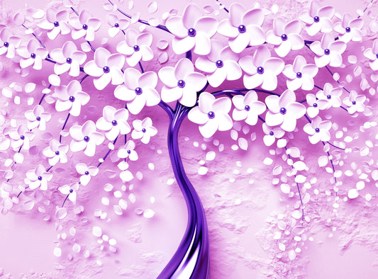 Photo Art Wall Mural-FLOWER TREES-(2102)NON WOVEN-Wallpaper-Rocks Gold Sparking Shine XXL (Copy) (Copy) (Copy)