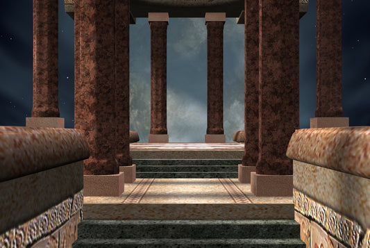 Photo Wall Mural-SWEET DREAM VIEW-(3216J)NON WOVEN-Wallpaper-Stone Stairs Pillar