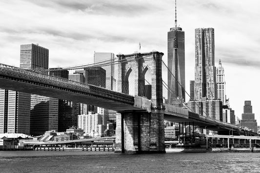 Photo Wall Mural-(3378)-MANHATTAN BRIDGE-NON WOVEN-Wallpaper-Sunset Skyline XXL