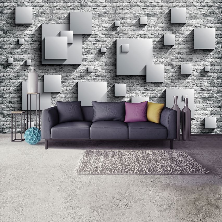 Photo Wall Mural-3D SQUARE-(3443)-NON WOVEN-Wallpaper-Abstract XXL