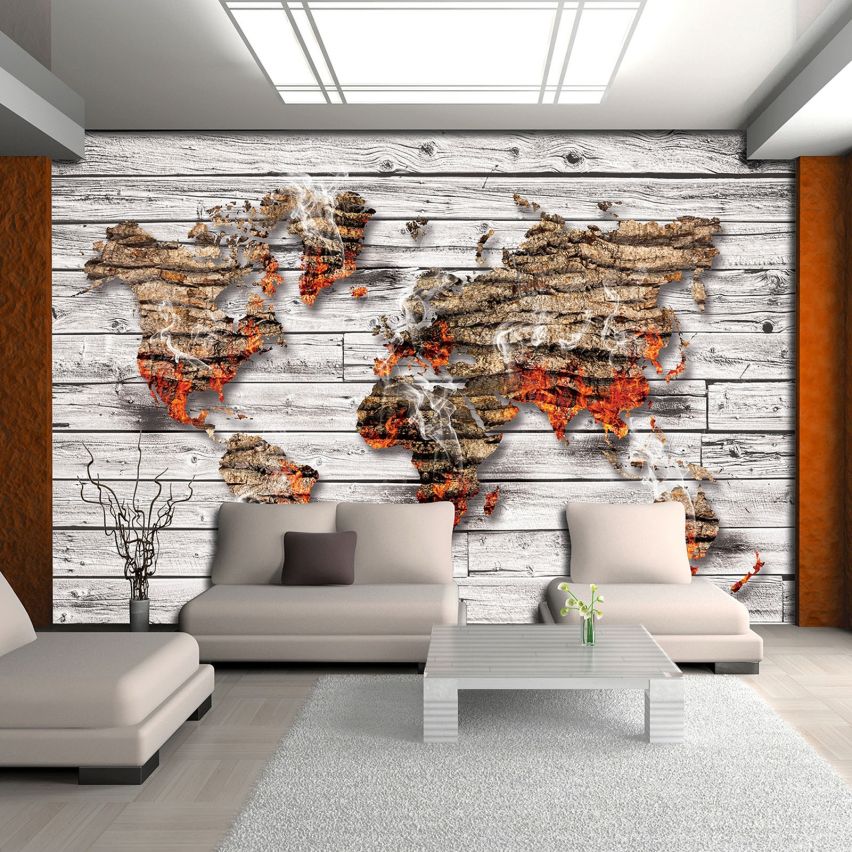 Photo Wall Mural-3D WORLD MAP-(C3642)-NON WOVEN-Wallpaper-Abstract XXL