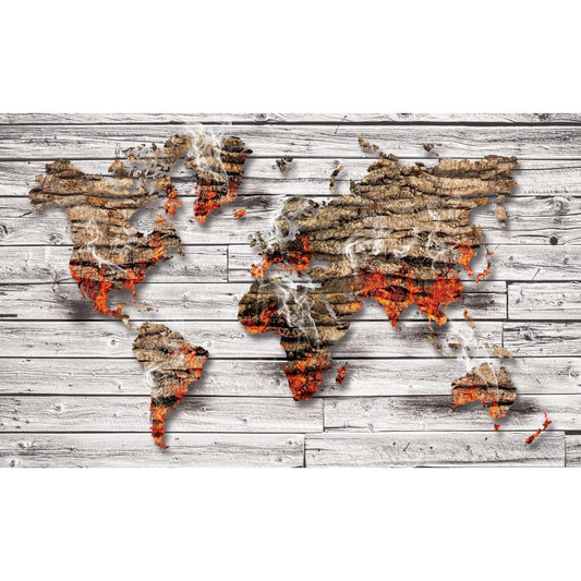 Photo Wall Mural-3D WORLD MAP-(C3642)-NON WOVEN-Wallpaper-Abstract XXL