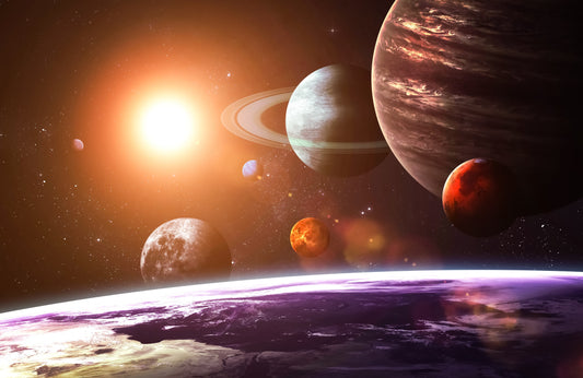 Photo Wall Mural-(396)-SOLAR SYSTEMNON WOVEN-Space-Planet Wallpaper Panorama