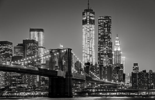 Photo Wall Mural-(5555)-BROOKLYN BRIDGE-NON WOVEN-Wallpaper-New York Light XXL
