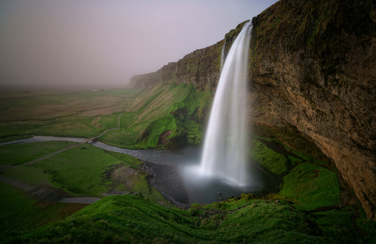 Photo Art Wall Mural-WATERFALL-(6444)-NON WOVEN-Wallpaper-River Mountain XXL