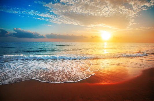 Photo Wall Mural-(791)-SUNSET BEACH-NON WOVEN-Wallpaper-Sky Sun Tropical Ocean XXL