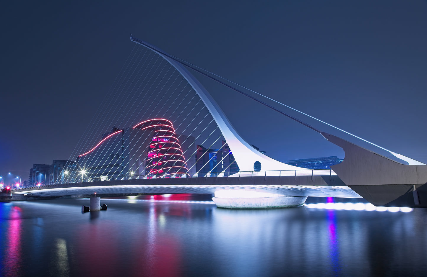 Photo Wall Mural-DUBLIN-(7979)-NON WOVEN-Wallpaper-Samuel Beckett Bridge XXL