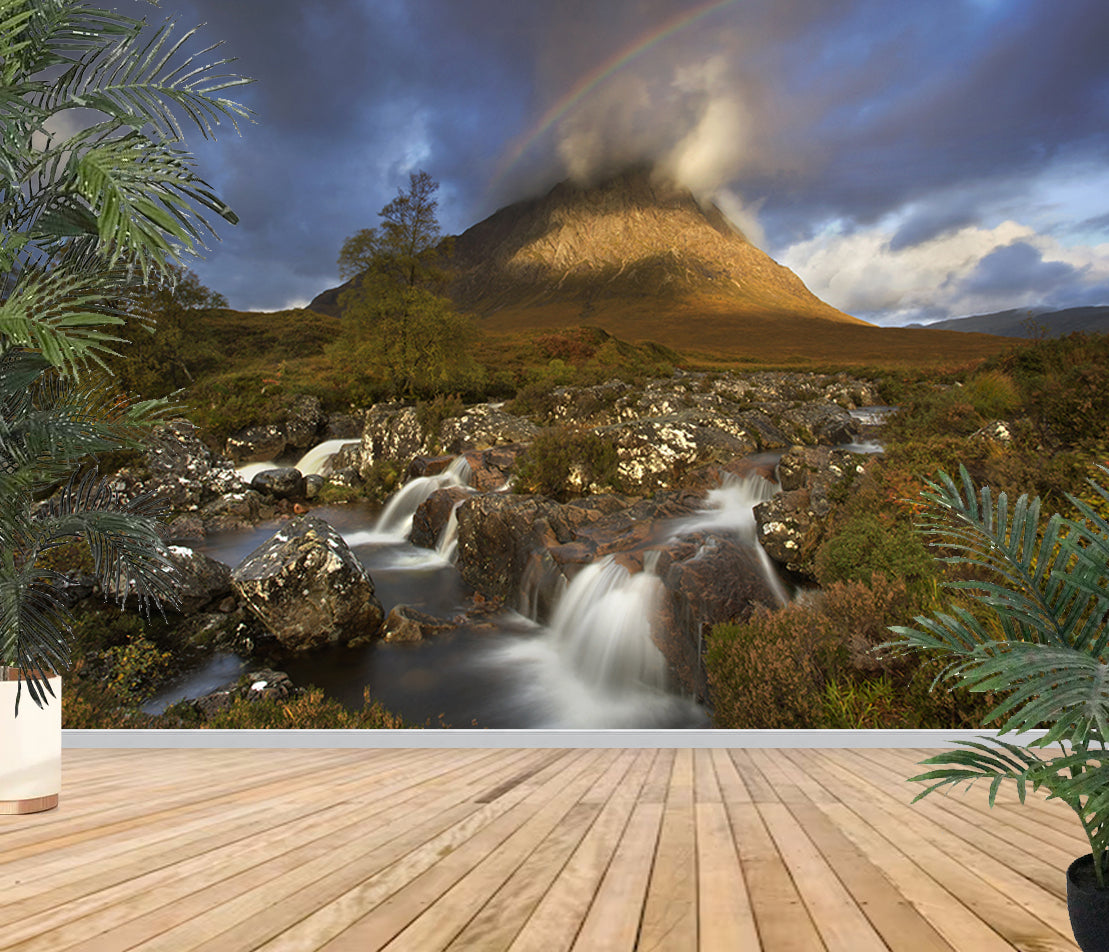 Photo Mural-WATER STREAM-(8166)-NON WOVEN-Wallpaper-Wall-Art-Landscape Field XXL