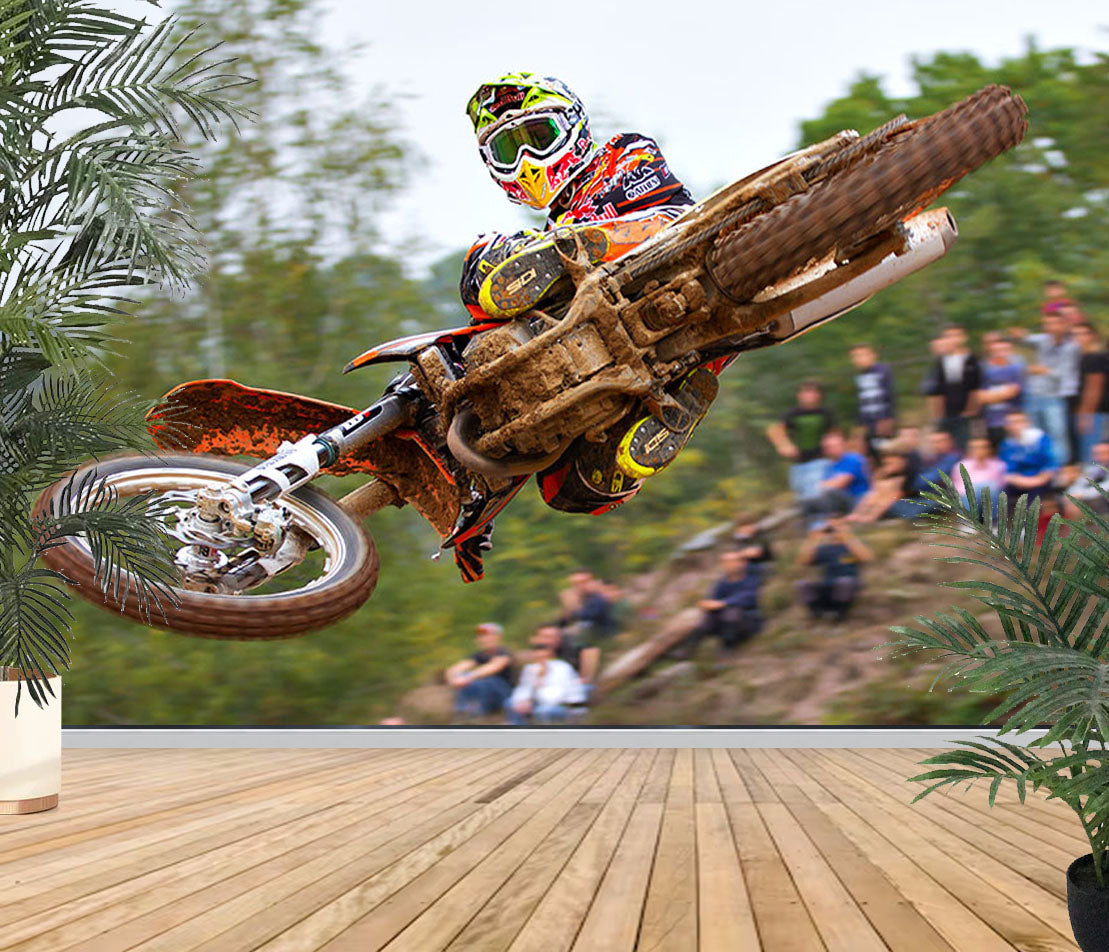 Photo Wall Mural-MOTOCROSS-(8179)-NON WOVEN-Wallpaper-Dirt Bike Racing Track XXL